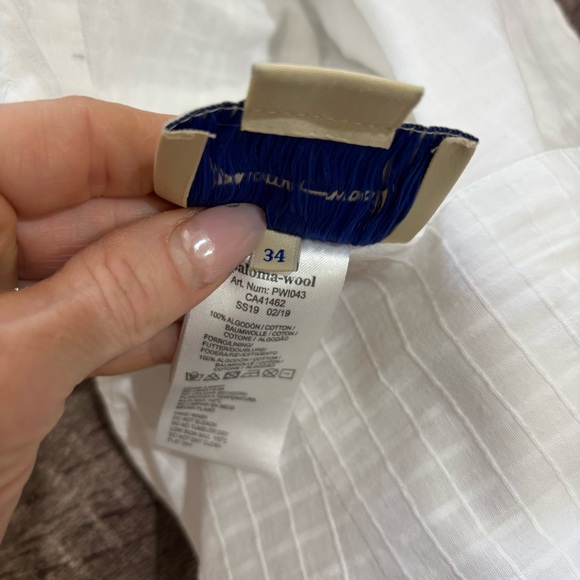 Paloma Wool Laura Dress in White 100% Cotton Size 34 US 2 - Picture 12 of 14